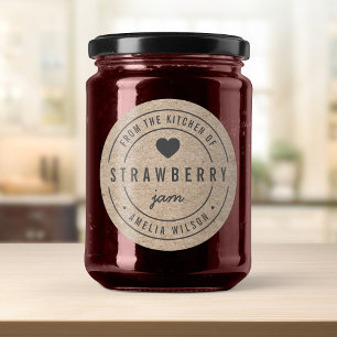 Rustic Faux Kraft Bold From the Kitchen of Classic Round Sticker