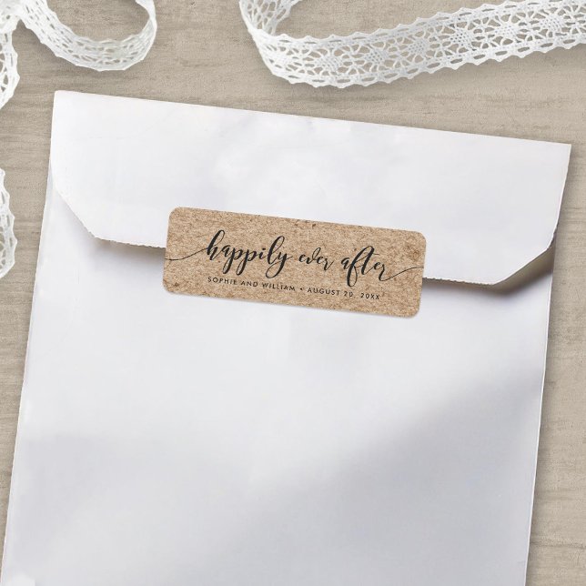 Rustic Faux Kraft Happily Ever After Wedding Favor (Creator Uploaded)