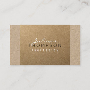 rustic faux-kraft on true kraft business card
