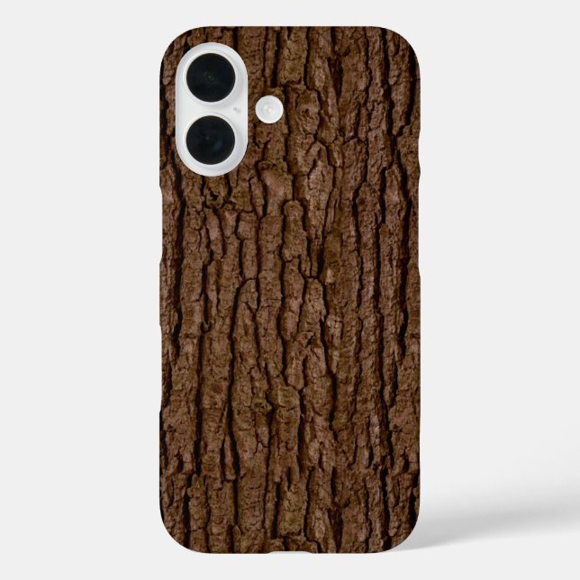 Rustic Faux Piece of Wood Grain Tree Bark Case-Mate iPhone Case (Back)