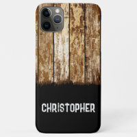 Rustic faux wood add name brown black