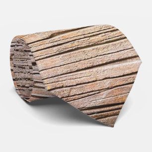 Rustic faux wood tiled pattern tie