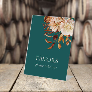 Rustic Favors Pedestal Sign