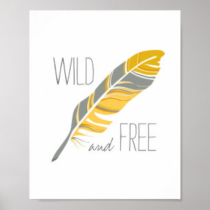 Rustic Feather   Wild and Free Nursery Wall Art