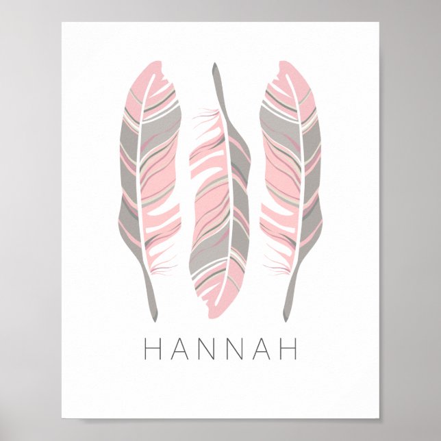 Rustic Feathers Stay Wild Personalised Wall Art (Front)