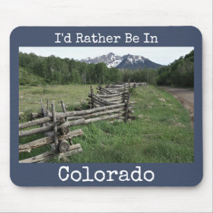 Rustic Fence and Colorado Purple Mountains  Mouse Pad