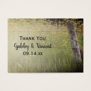 Rustic Fence Post Country Wedding Favour Tags