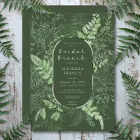 Rustic Fern Green Foliage Emerald Bridal Brunch
