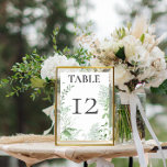 Rustic Fern Green Foliage White Wedding Table Number<br><div class="desc">Introducing our enchanting wedding table number where elegance meets nature in perfect harmony. A soft, feathery oval frame adorned with lush forest greenery, ivy, ferns, and more, beautifully set against a pristine white background. Capture the essence of a romantic woodland escape with this stunning design that will leave your guests...</div>