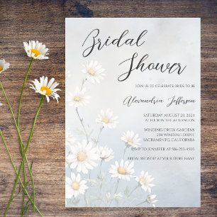 Rustic Field of Daisies Bridal Shower  Invitation