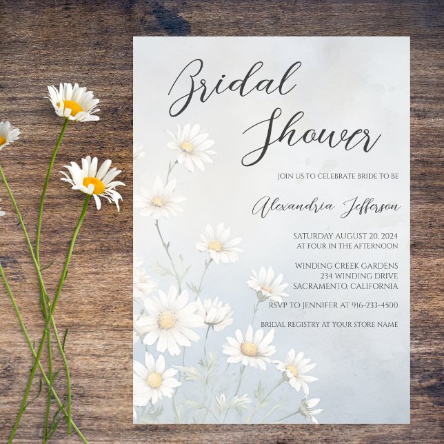 Rustic Field of Daisies Bridal Shower  Invitation (Creator Uploaded)