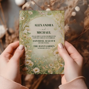 Rustic Field of Daisies Wedding Invitation
