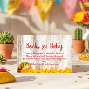 Rustic Fiesta Books for Baby Card   Neutral Taco