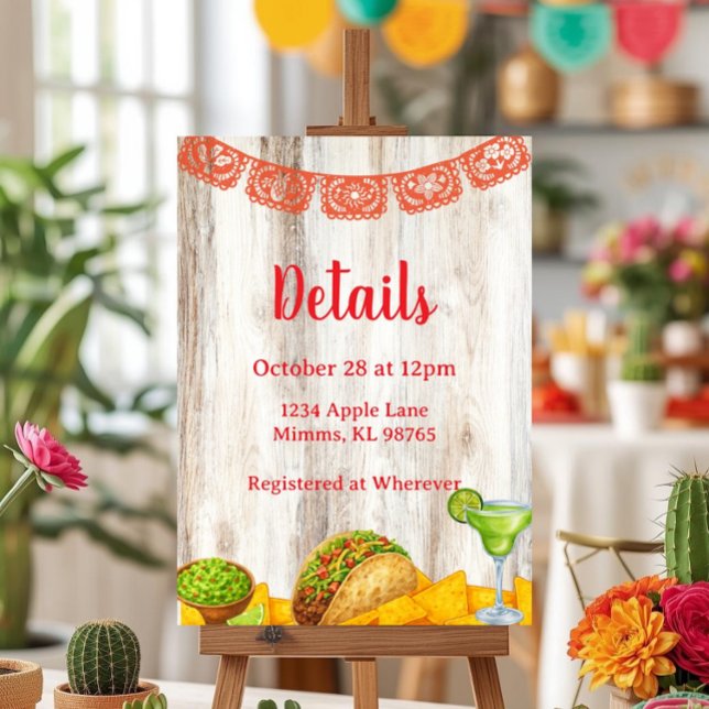 Rustic Fiesta Bridal Shower Insert Card (Creator Uploaded)