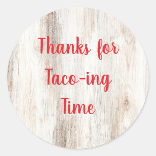 Rustic Fiesta Shower Favor Stickers   Thank You
