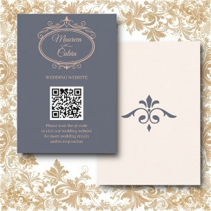 Rustic Filigree Filigree, Wedding Enclosure Card