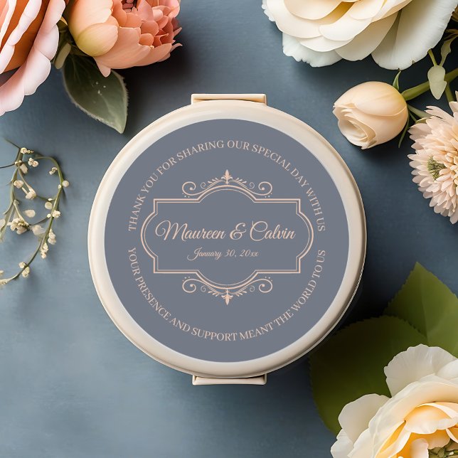 Rustic Filigree, Wedding Classic Round Sticker (Creator Uploaded)