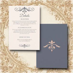 Rustic Filigree, Wedding Enclosure Card