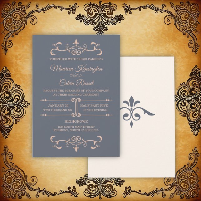 Rustic Filigree  Wedding Invitation (Creator Uploaded)
