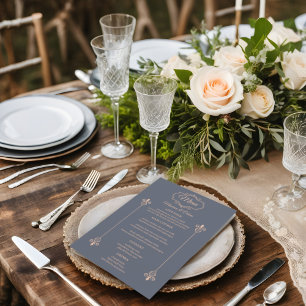 Rustic Filigree Wedding Menu Budget