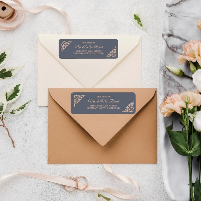 Rustic Filigree , Wedding Return Address (Creator Uploaded)