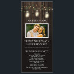 Rustic Firefly   Vine Vineyard Wedding Programs Programme<br><div class="desc">Rustic Firefly   Vine Vineyard Wedding Programs - features a country barn wood background with twinkle lights around grapevine with hanging mason jars that are also lighted or filled with fireflies. Change the demo photo to one of your own.</div>