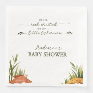 Rustic Fishing Baby Boy Little Fisherman Napkin
