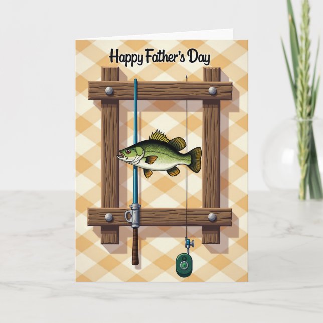 Rustic Fishing Fathers Day Card (Front)