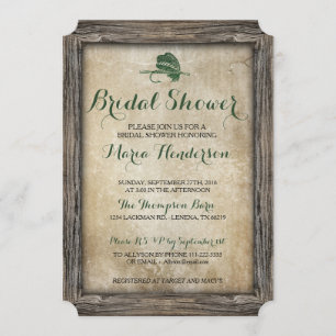 Rustic Fishing Lure Bridal Shower Invitation