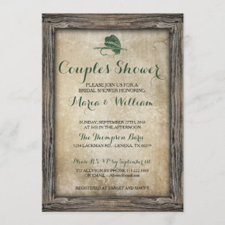 Rustic Fishing Lure CouplesShower Invitation