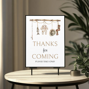 Rustic Fishing Thanks for coming Sign 8x10