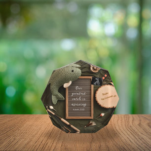 Rustic Fishing-Themed Pregnancy Announcement  Photo Block