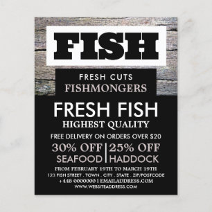 Rustic Fishmonger/Wife, Fish Market Advertising Flyer
