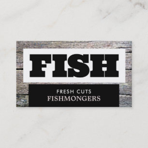 Rustic Fishmonger/Wife, Fish Market Business Card