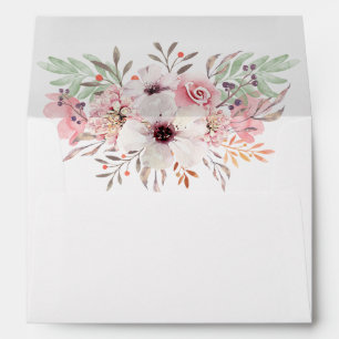 Rustic Floral  5 x 7" Wedding Invitation Envelope