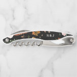 Rustic floral and antlers initials wedding  corkscrew<br><div class="desc">Rustic floral and stag antlers wedding design. With beautiful rust,  terracotta,  blush pink and sage green pampas grass eucalyptus watercolor details. This modern wedding design is sure to set the style for your big day.</div>