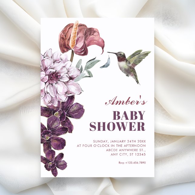 Rustic floral baby shower invitation (Creator Uploaded)