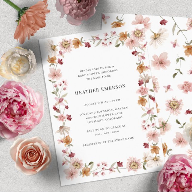 Rustic Floral Baby Shower Invitation (Creator Uploaded)