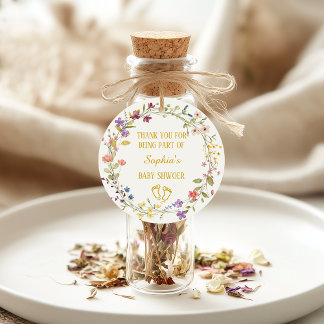 Rustic Floral Baby Shower Tags - Custom Thank You