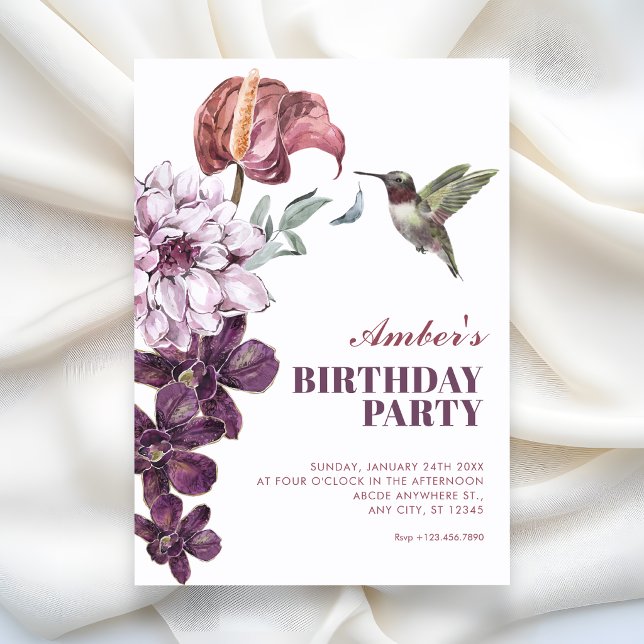 Rustic floral birthday invitation (Creator Uploaded)
