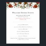 Rustic Floral | Boho Botanical Wedding Program Poster<br><div class="desc">Elegant and simple wedding welcome note to be placed on the chairs of guests at the ceremony or inside welcome bags. From displaying times for the evening's cocktail hour to serving as a map to direct guests to the next stop of the night; to give friends and family an idea...</div>