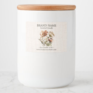 Rustic Floral Boho colour Product Label 3x2