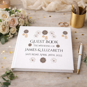 Rustic Floral Boho Wedding Guest Book