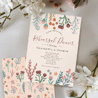 Rustic Floral Boho Wildflowers Wedding Rehersal