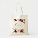 Rustic Floral Botanical Bridesmaid Tote Bag<br><div class="desc">This rustic floral botanical bridesmaid tote bag is the perfect wedding gift to present your bridesmaids and maid of honour for a modern wedding. The design features beautiful and colourful hand-drawn flowers and foliage,  elegantly arranged into attractive bouquets.</div>