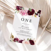 Rustic Floral Botanical First Birthday Party