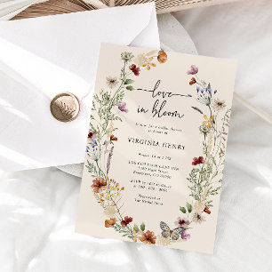 Rustic Floral Bridal Shower Invitation