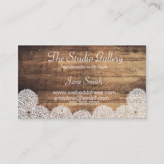 Rustic Floral Business Card Design
