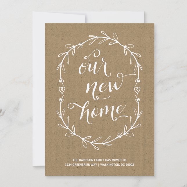 Rustic Floral | Change of Address Announcement (Front)
