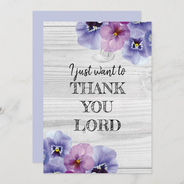 Rustic Floral Christian Thanksgiving Card (Front/Back)